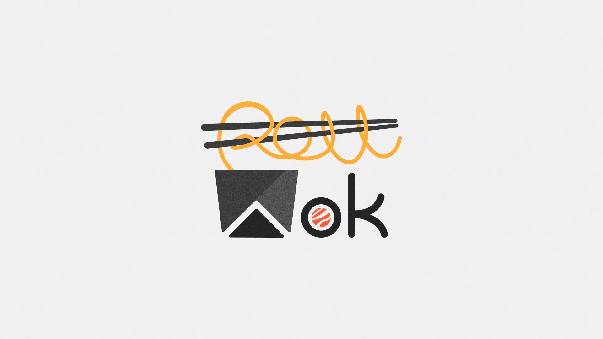 Разработка логотипа суши-бара «Roll Wok Club» в Волоколамске